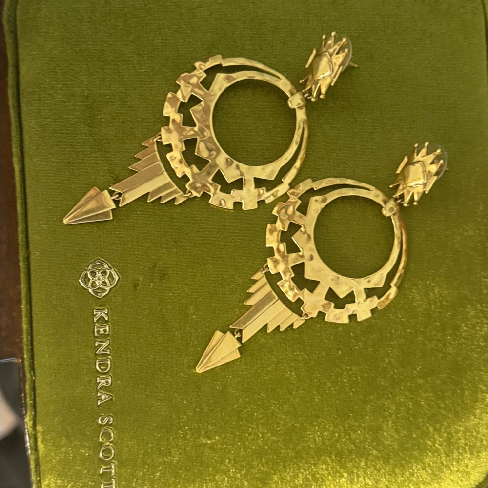 Kendra Scott Gold Statement Earrings